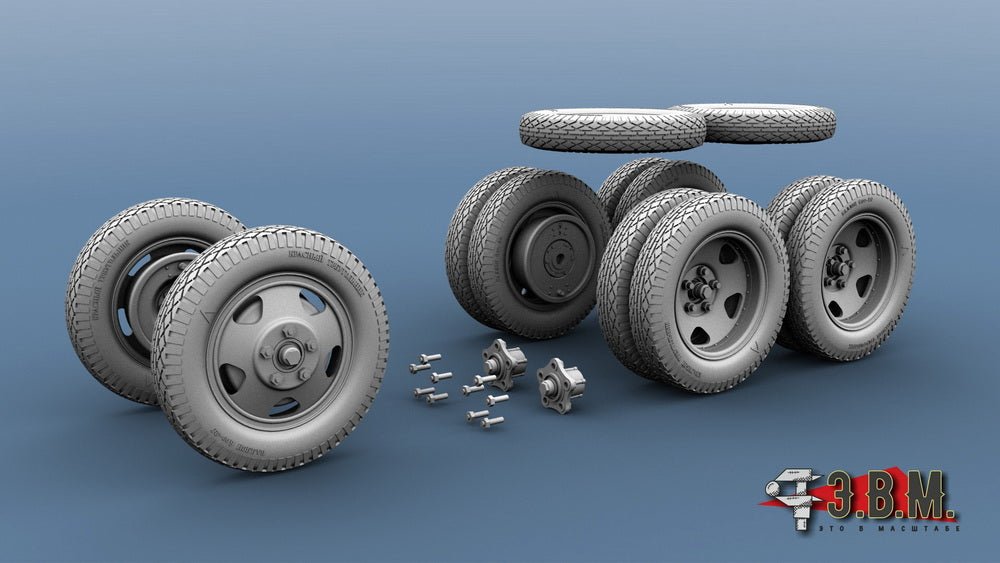 RS35079 E.V.M. 1/35 Wheels 6.00 - 20 for GAZ - AAA and BA - 3/6/10 - imodeller.store