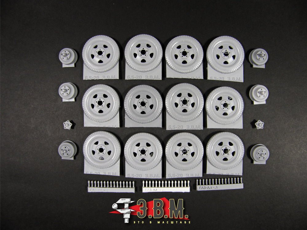 RS35092 E.V.M. 1/35 Wheels Set for GAZ - AAA and BA - 3/6/10 - imodeller.store