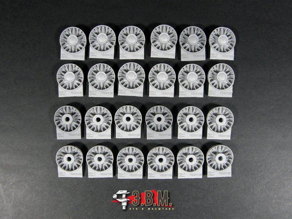 RS35132 E.V.M. 1/35 KV - 1 Road Wheels with Faceted Hub - imodeller.store