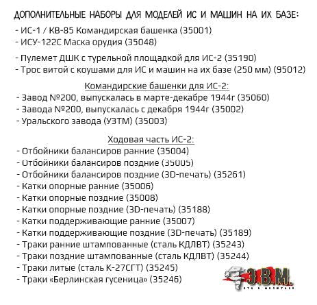RS35190 E.V.M. — Accessory IS - 2 DShK Machine Gun - imodeller.store