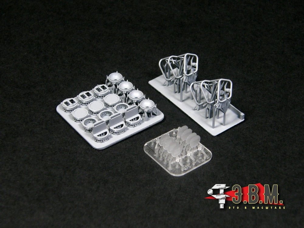 RS35214 E.V.M. 1:35 Accessory Set T - 55/T - 62 Headlight Guards & FG - 125 Headlights - imodeller.store