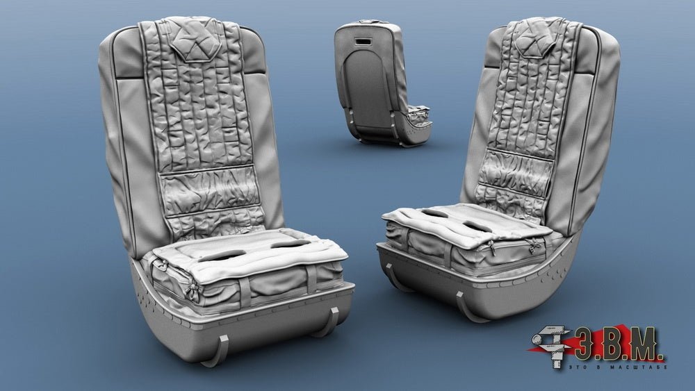 RS48047 E.V.M. 1/48 Crew Seats (Military Variant) for Mil Mi - 8 (Zvezda) - imodeller.store