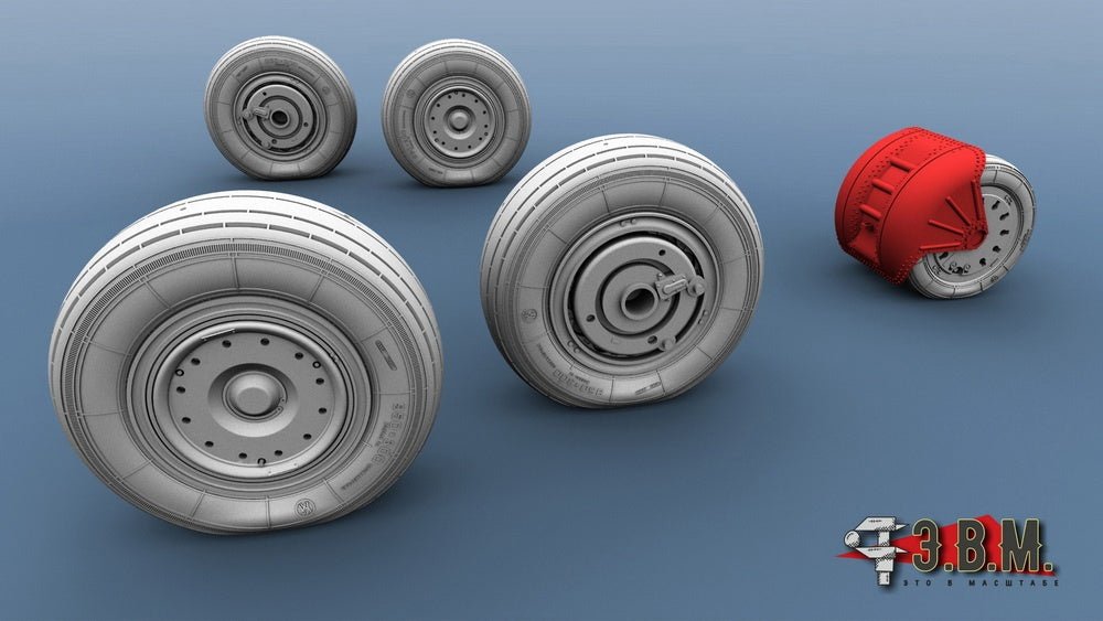 RS48060 E.V.M. 1/48 Landing Gear Wheels for MiG - 31 - imodeller.store
