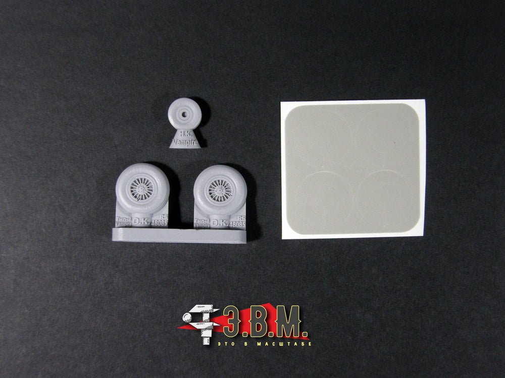 RS48085 E.V.M. 1/48 Landing Gear Wheels for De Havilland Vampire - imodeller.store