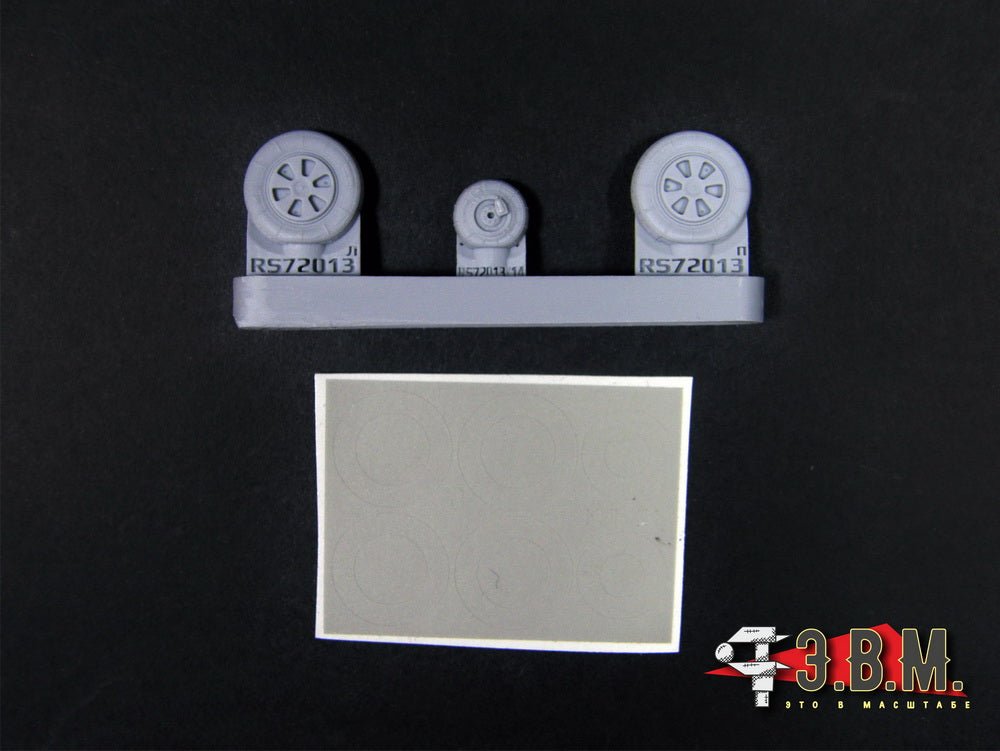 RS72013 E.V.M. 1/72 MiG - 21 Early Type Landing Gear Wheels - imodeller.store