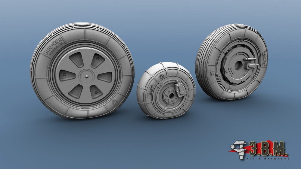 RS72013 E.V.M. 1/72 MiG - 21 Early Type Landing Gear Wheels - imodeller.store