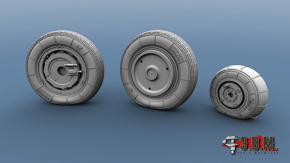 RS72014 E.V.M. 1:72 Landing Gear Wheels (Late Type) for MiG - 21 - imodeller.store