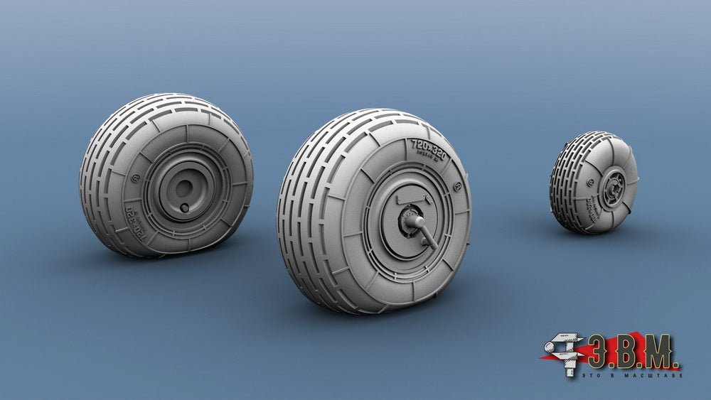 RS72019 E.V.M. 1/72 Landing Gear Wheels for Mi - 28 Helicopter - imodeller.store