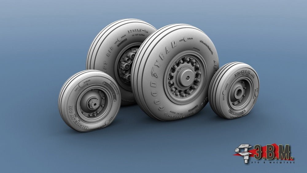 RS72021 E.V.M. 1/72 Landing Gear Wheels for F - 14D - imodeller.store