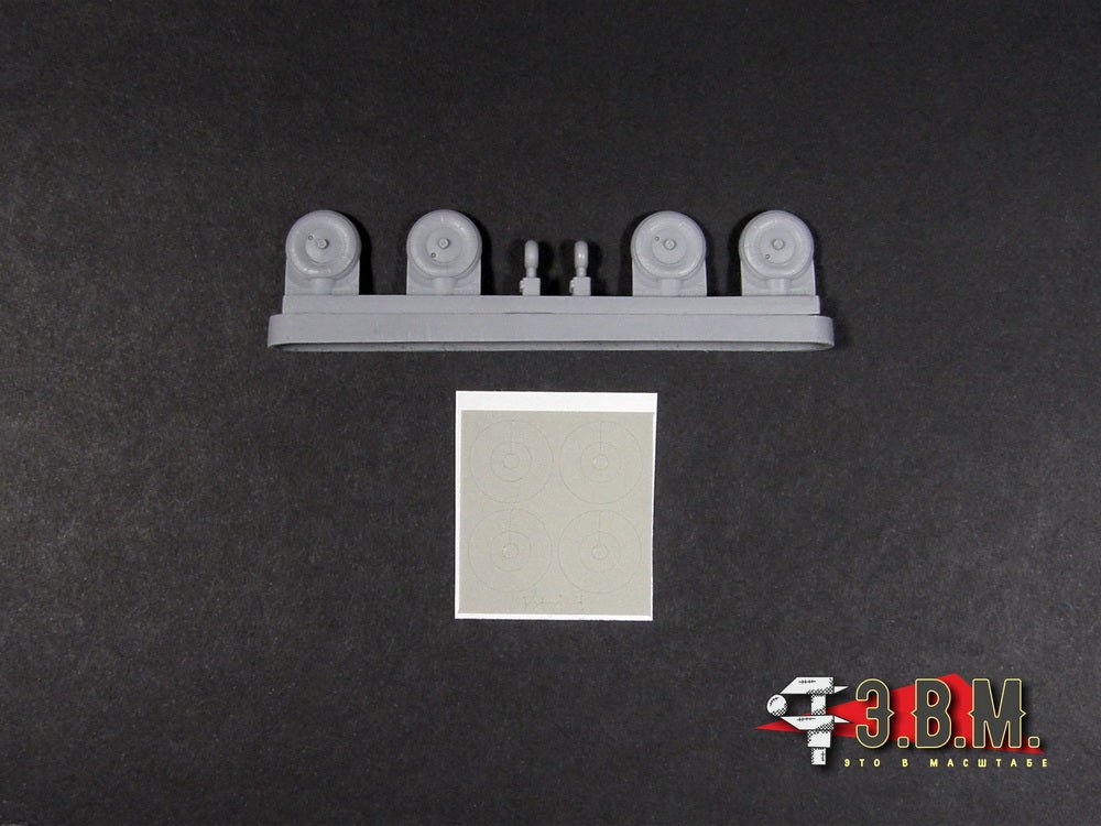 RS72026 E.V.M. 1/72 3D Printed Landing Gear Wheels for Yak - 1/3 - imodeller.store