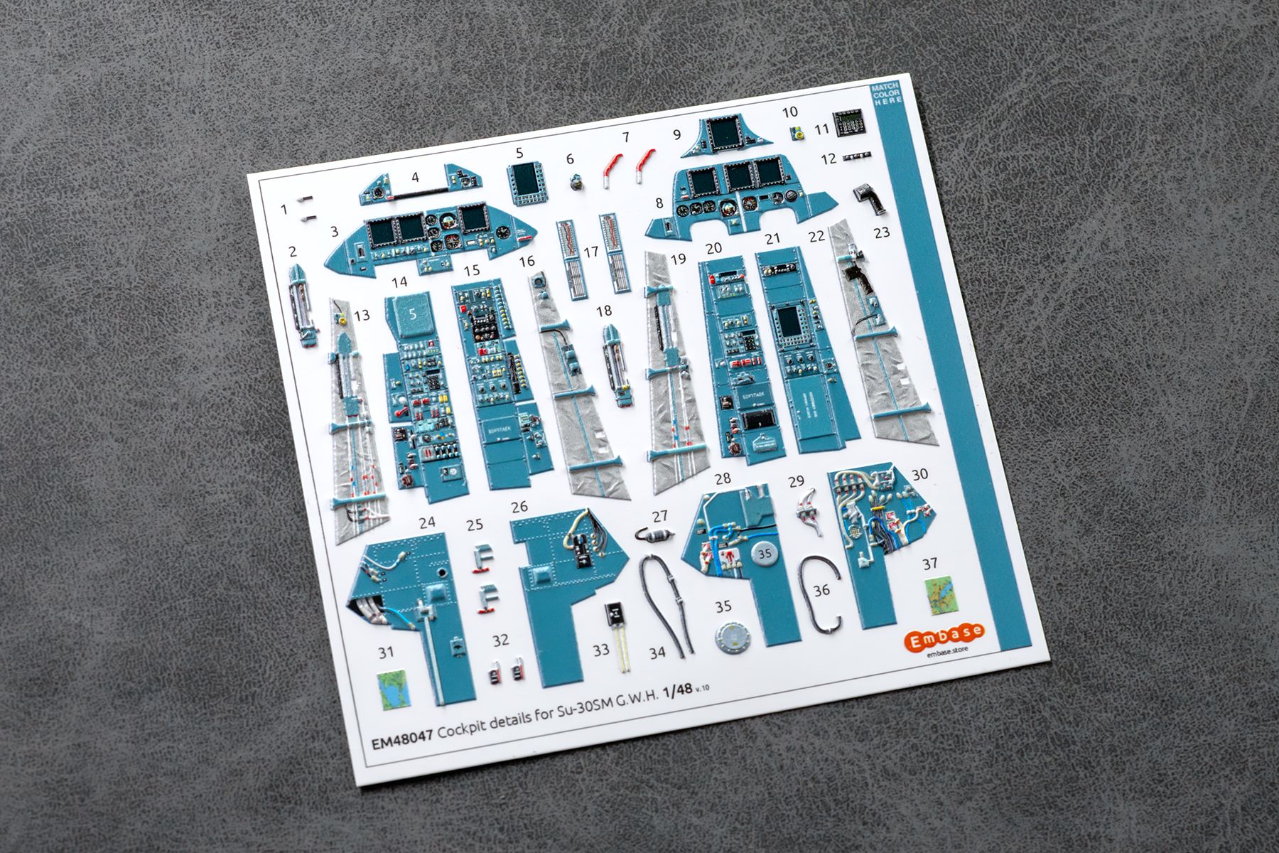 Su - 30SM Cockpit details for G.W.H. 1/48 (3D decal) - imodeller.store