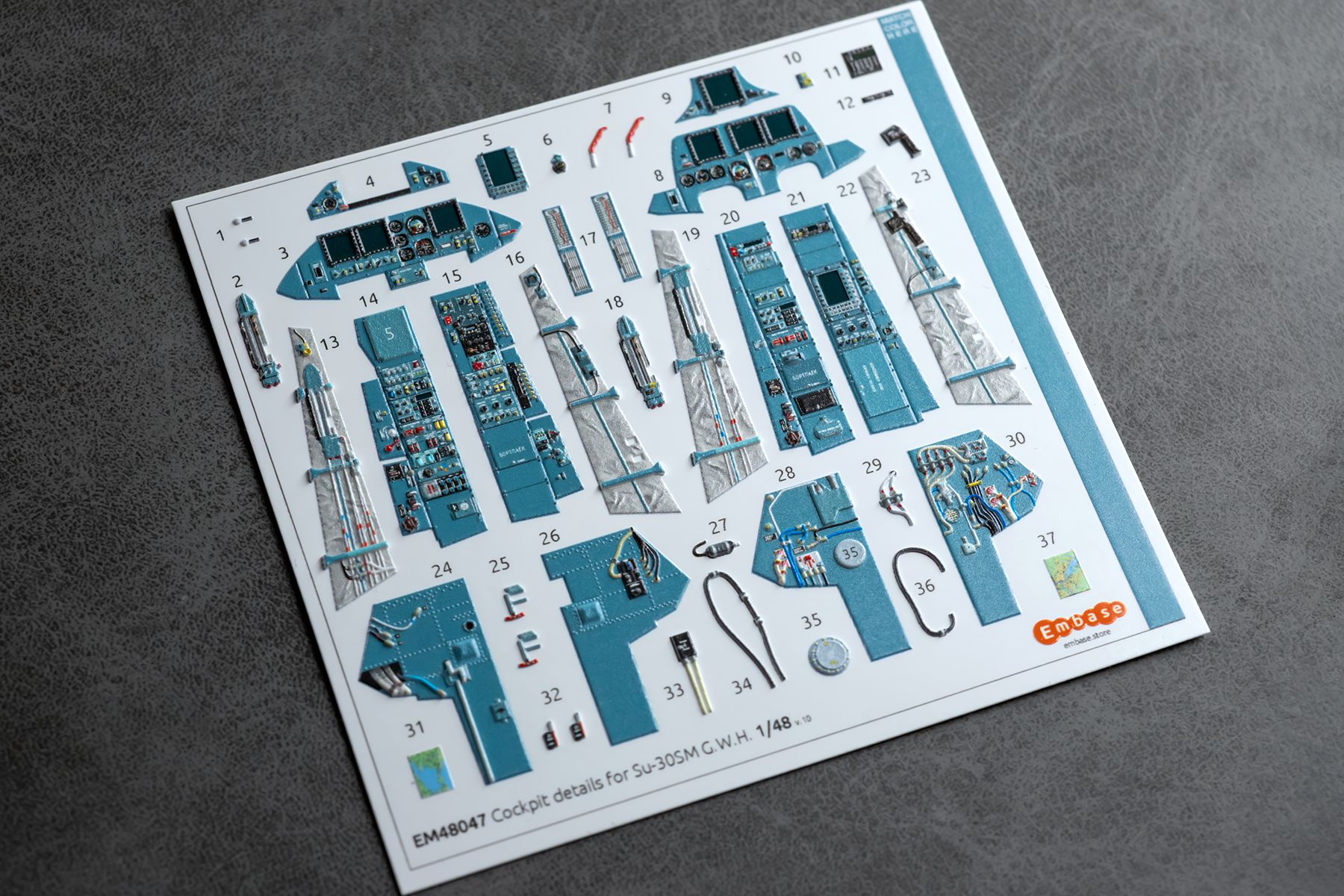 Su - 30SM Cockpit details for G.W.H. 1/48 (3D decal) - imodeller.store