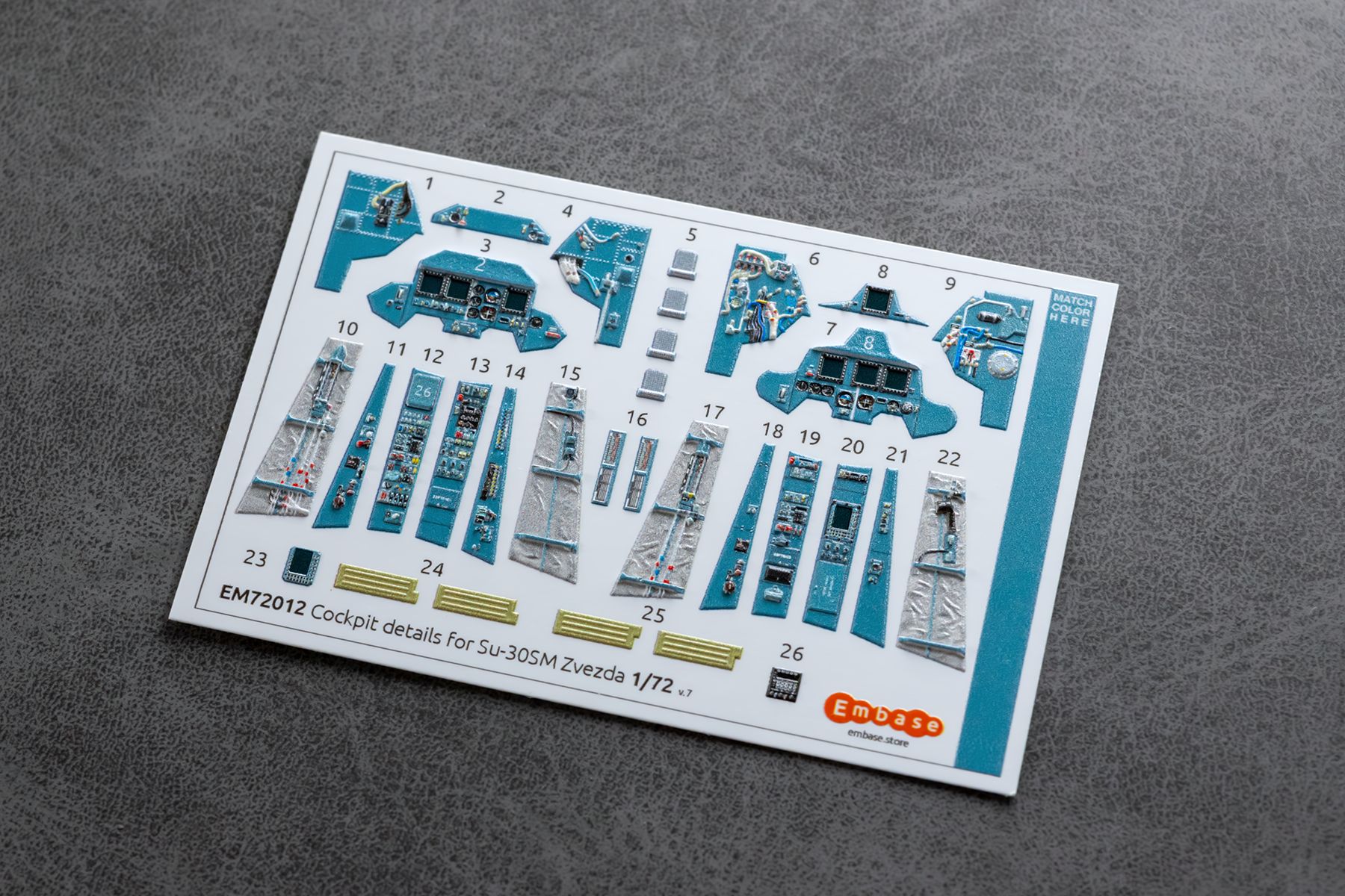 Su - 30SM Cockpit details for Zvezda 1/72 (3D decal) - imodeller.store