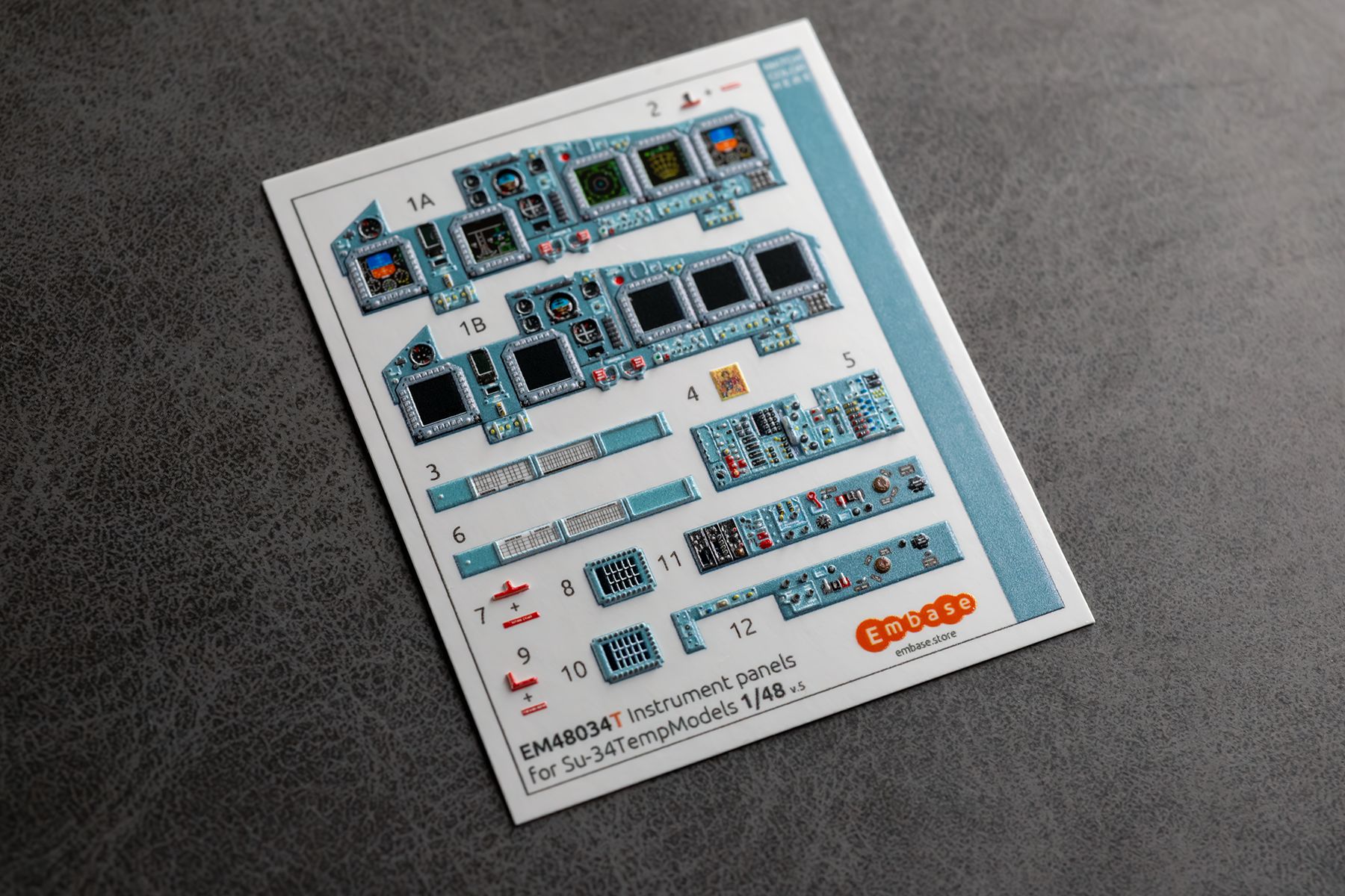 Su - 34 Cockpit details for Temp Models 1/48 EM48034T (3D decal) - imodeller.store