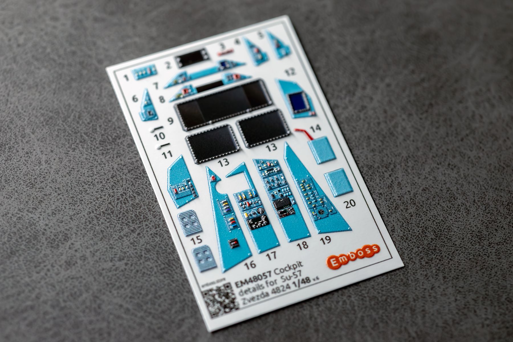 Su - 57 Cockpit details for Zvezda 4824 1/48 (3D decal) - imodeller.store