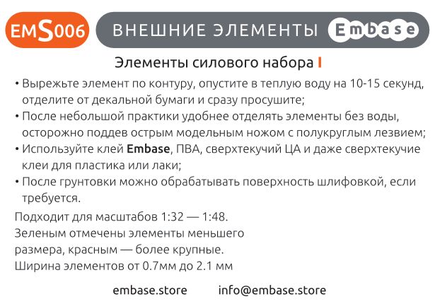 Surface details: Structural elements I 1/48 (3D decal) - imodeller.store