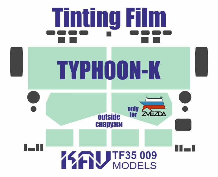 Tint film on typhoon - k (Zvezda) - imodeller.store