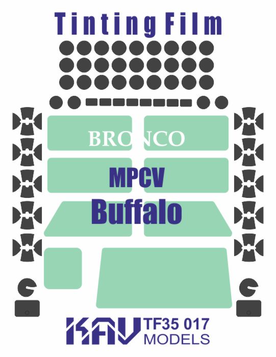 Tinted film for Buffalo MPCV (Bronco) - imodeller.store