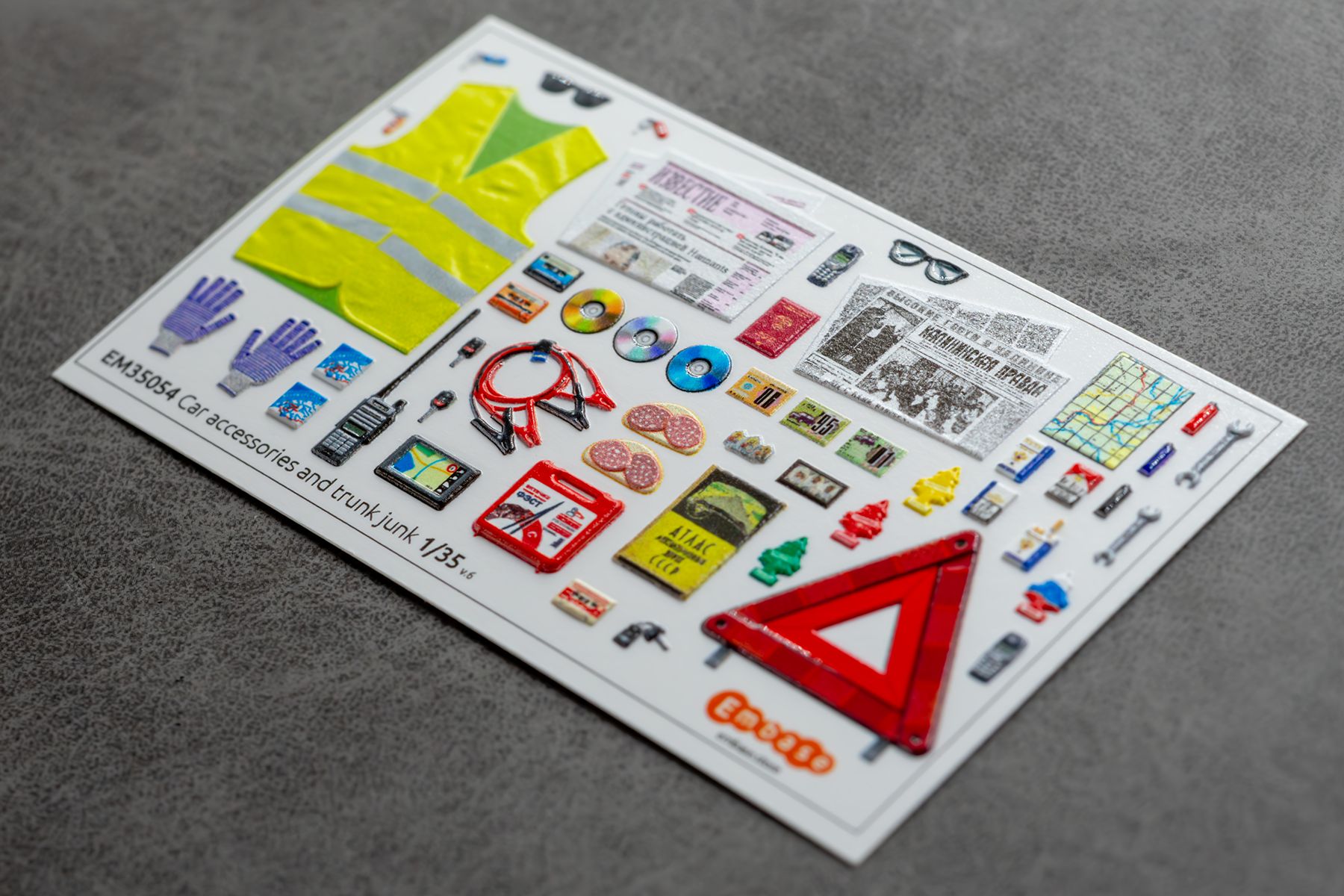 Trunk junk / Car accessories 1/35 (3D decal) - imodeller.store