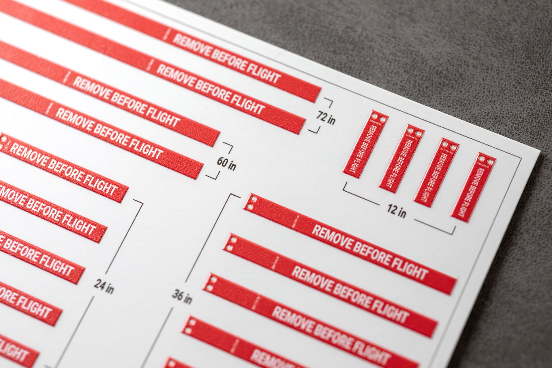 Two - sided National Aerospace Standart warning streamers (Remove before flight streamers) 1/32 (3D decal) - imodeller.store