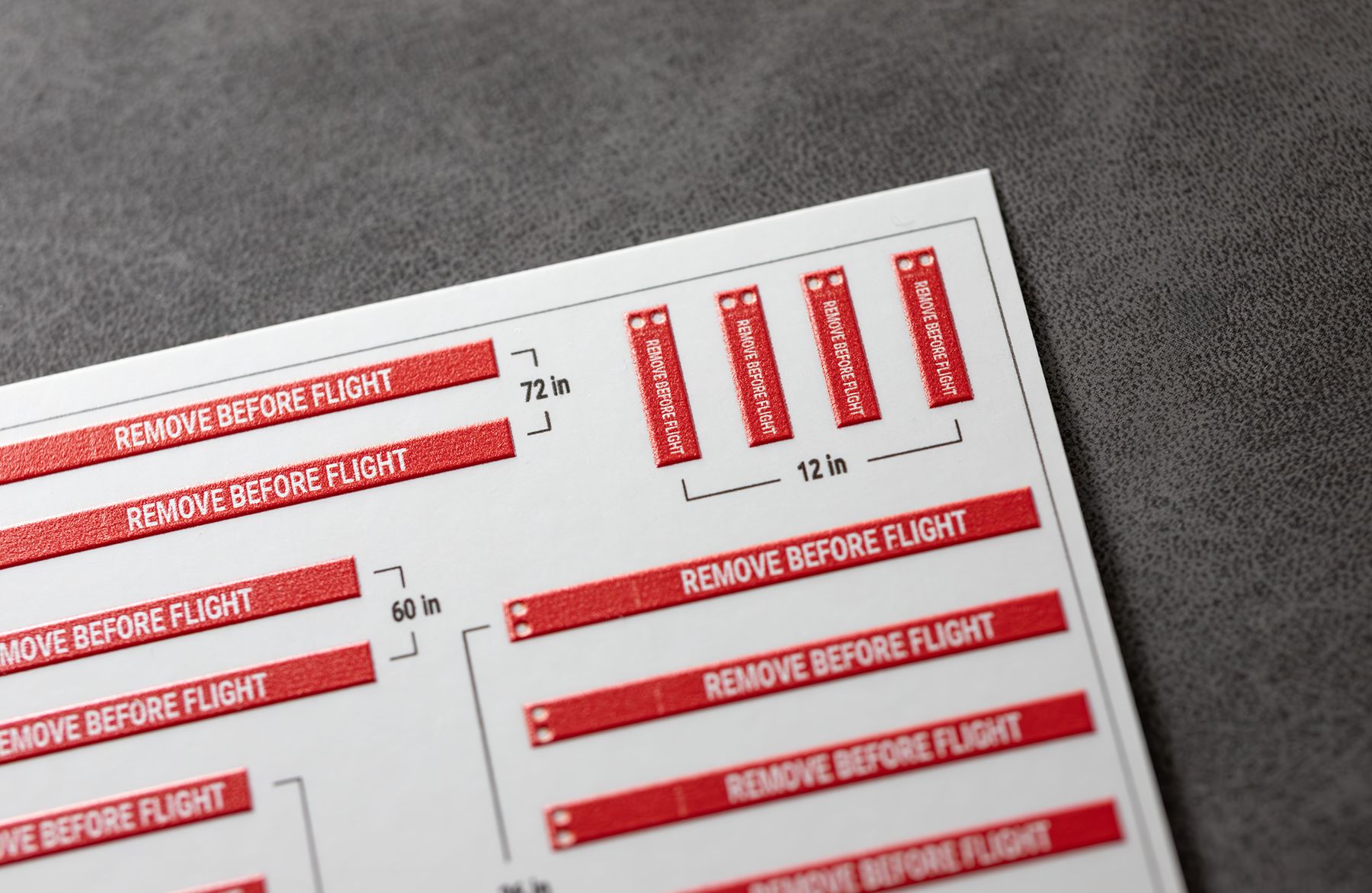 Two - sided National Aerospace Standart warning streamers (Remove before flight streamers) 1/35 (3D decal) - imodeller.store