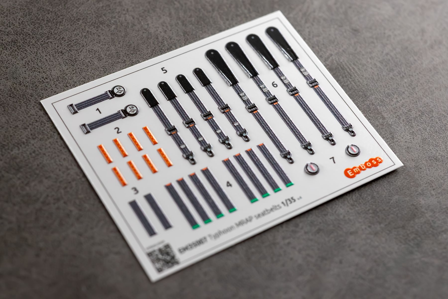 Typhoon MRAP family seatbelts for two seats 1/35 (3D decal) - imodeller.store