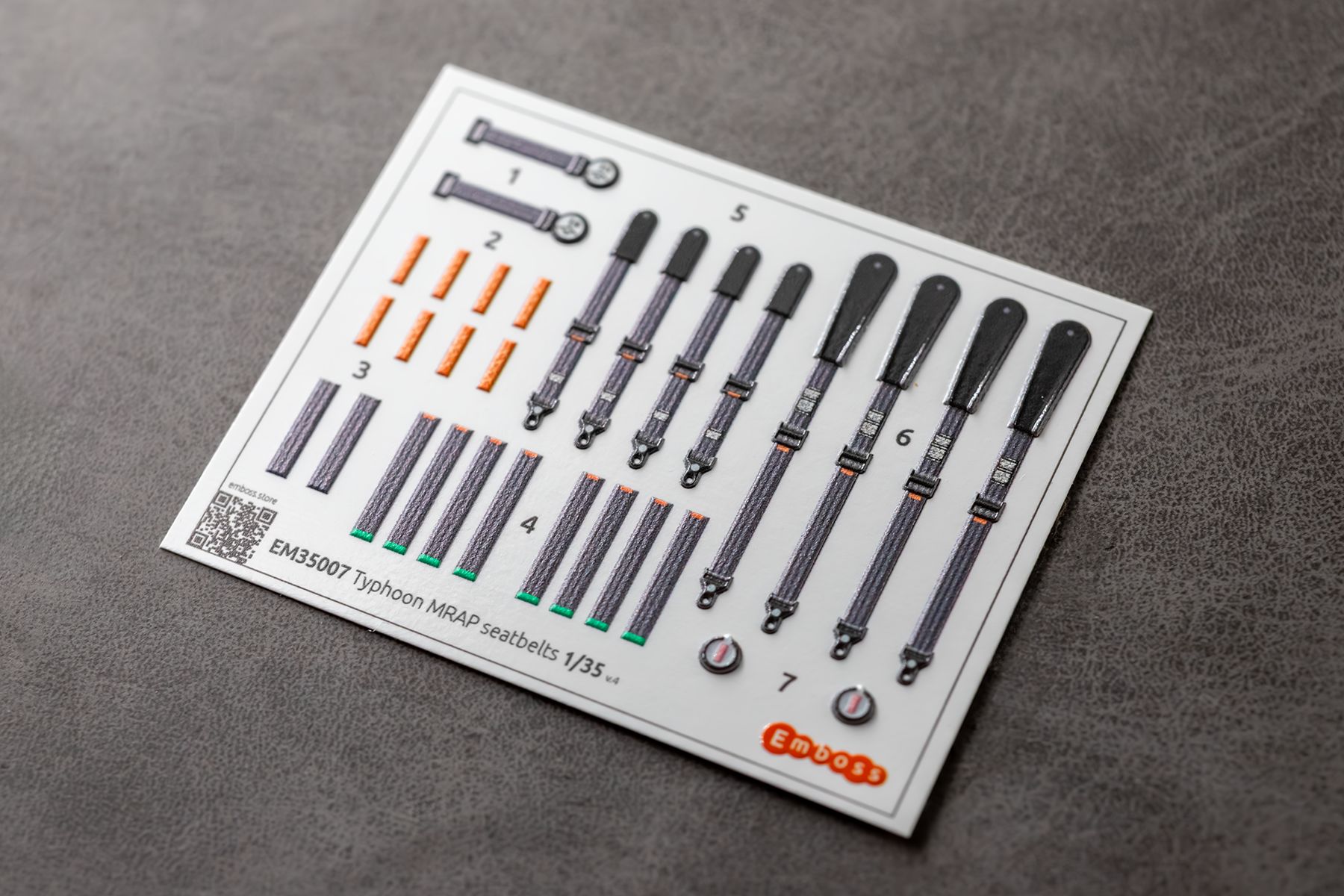 Typhoon MRAP family seatbelts for two seats 1/35 (3D decal) - imodeller.store