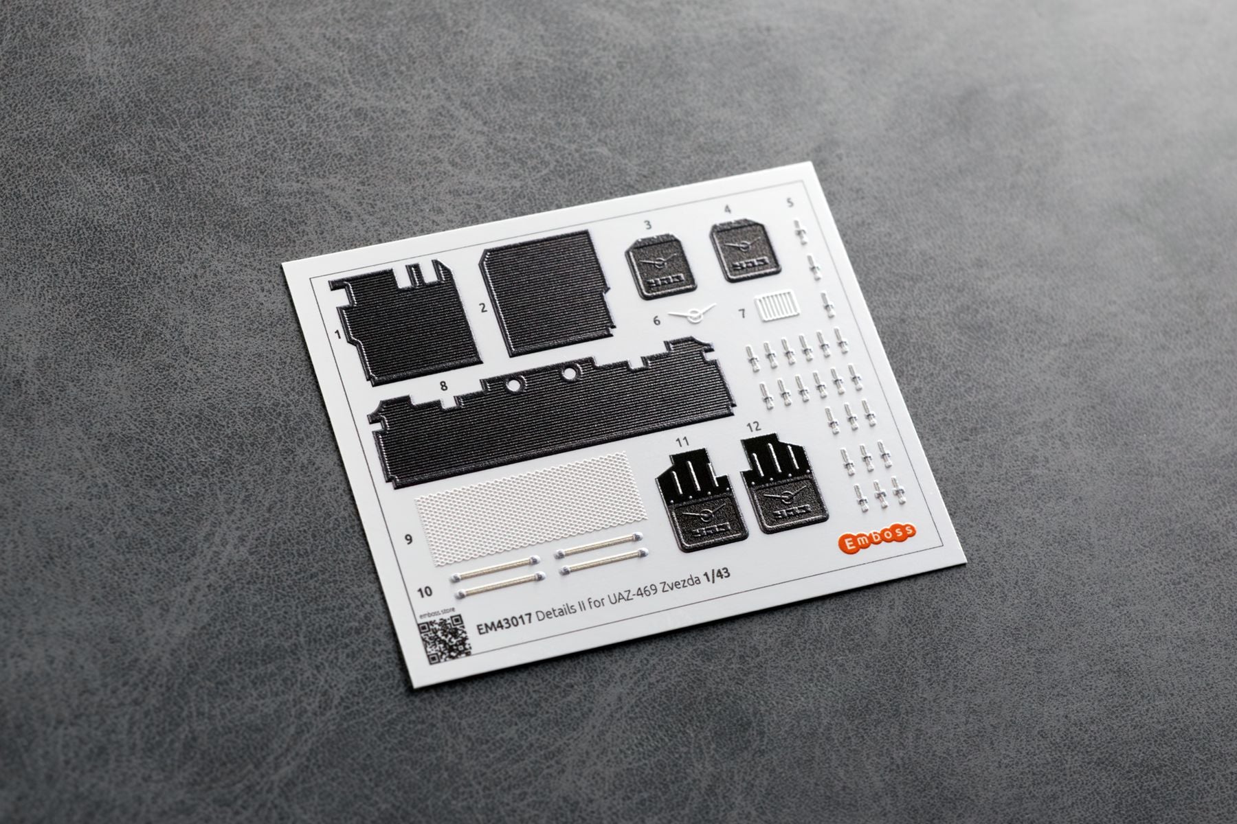 UAZ - 469 details set 2 for Zvezda 3629 1/43 (3D decal) - imodeller.store