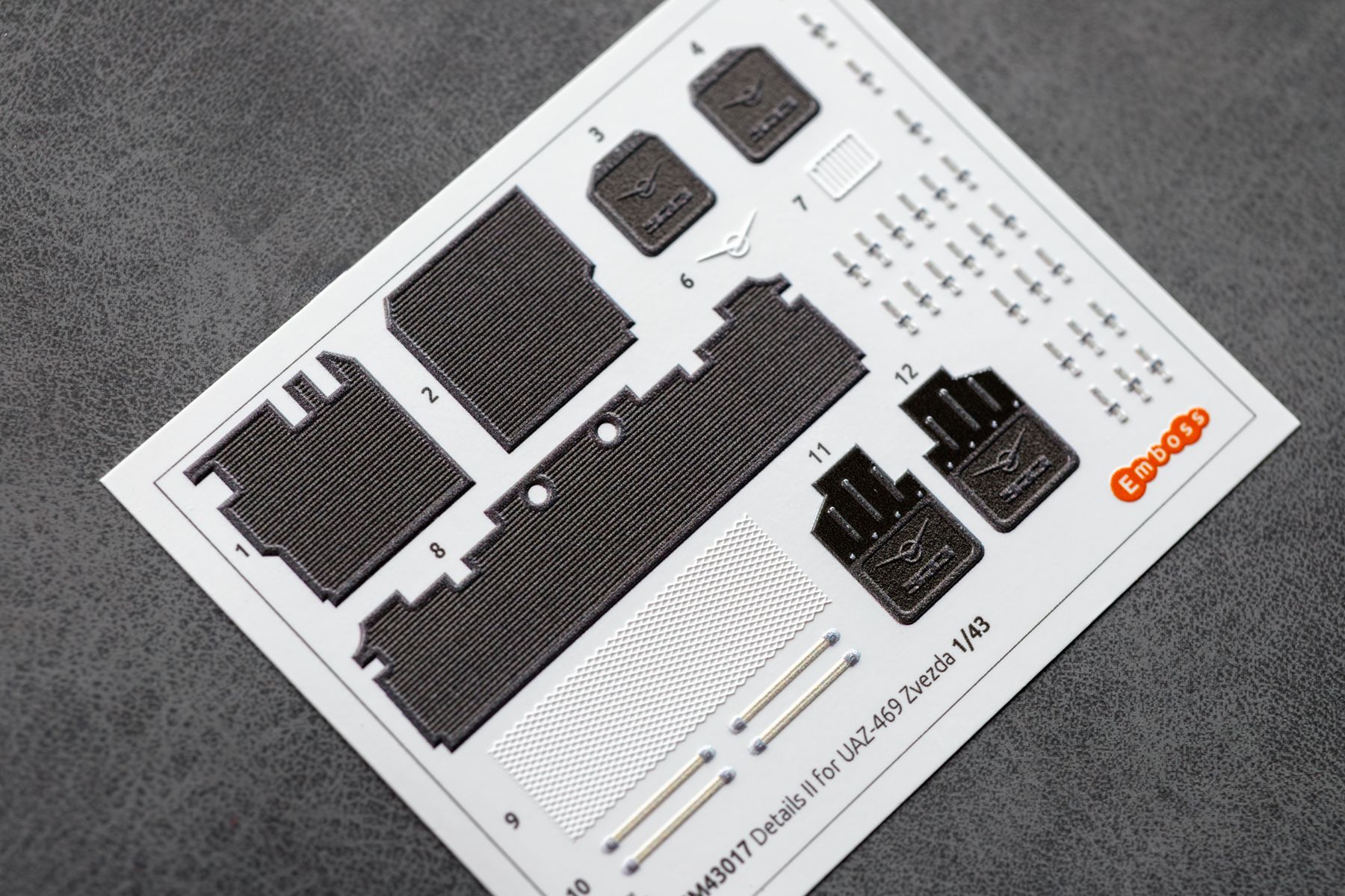 UAZ - 469 details set 2 for Zvezda 3629 1/43 (3D decal) - imodeller.store