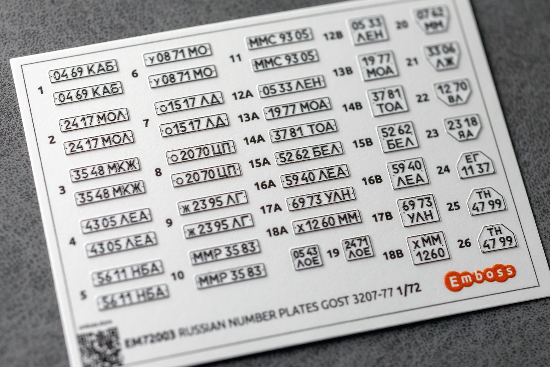 USSR (Soviet) vehicle registration plates after 1977 1/72 (3D decal) - imodeller.store