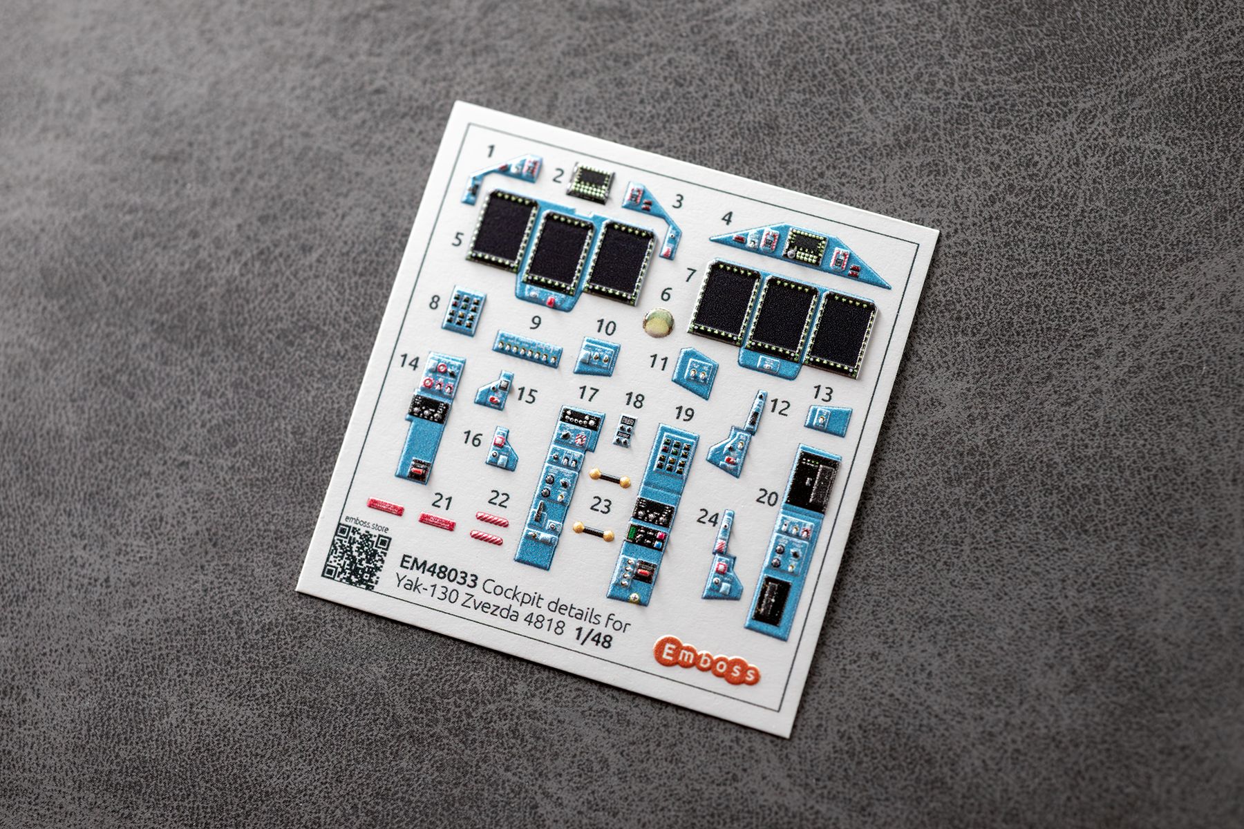 Yak - 130 cockpit set for Zvezda 4821 1/48 (3D decal) - imodeller.store