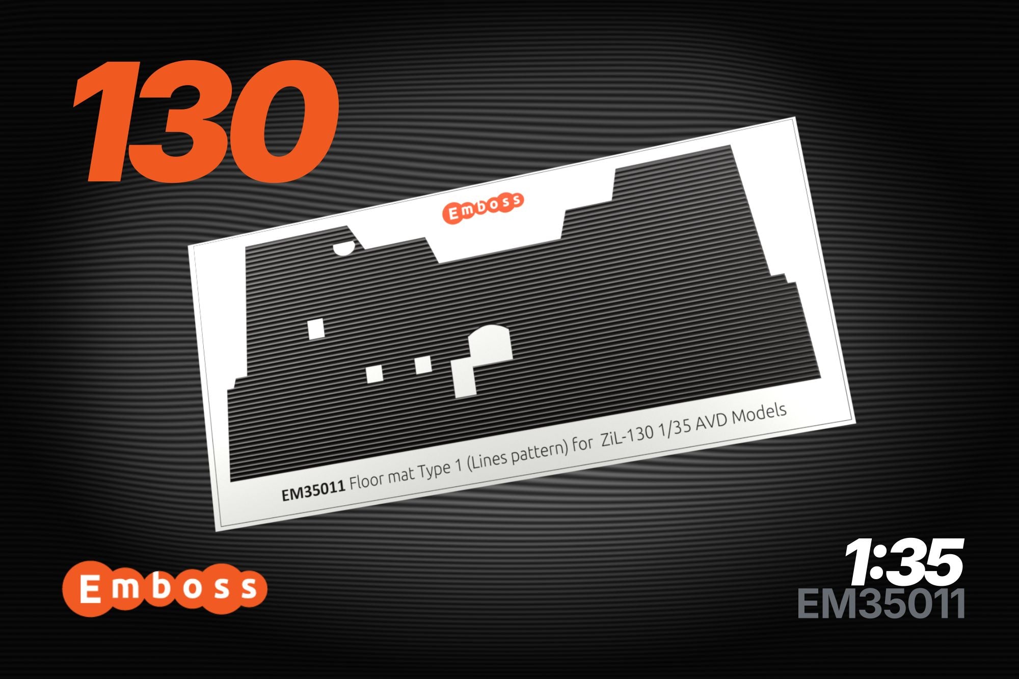 ZiL - 130 Floor mat Type 1 (Lines pattern) AVD (any model) 1/35 (3D decal) - imodeller.store
