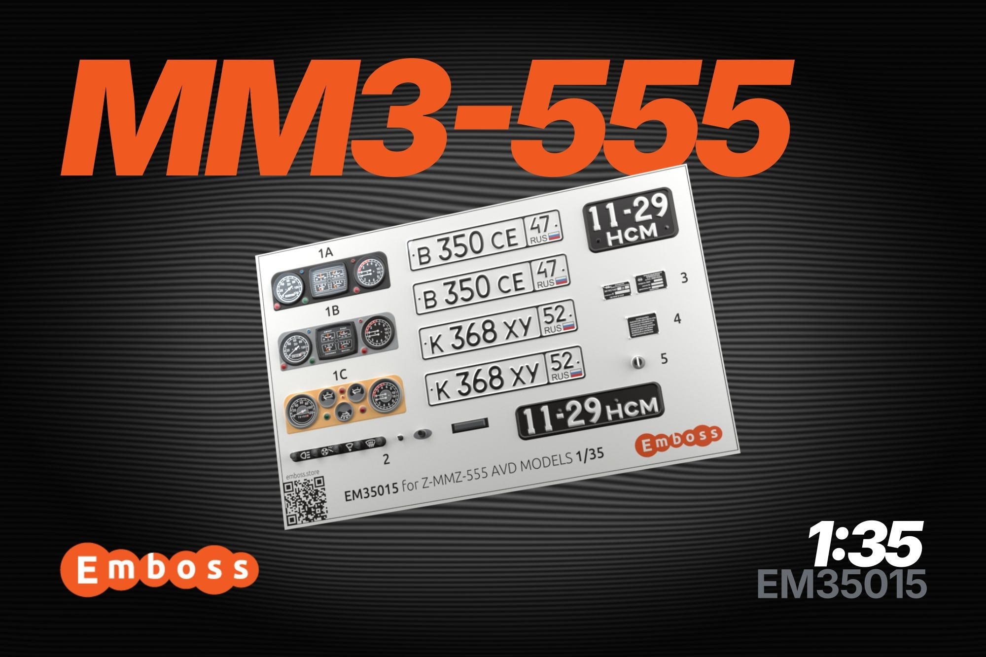 ZIL - MMZ - 555 details set for AVD Models 3503AVD 1/35 (3D decal) - imodeller.store