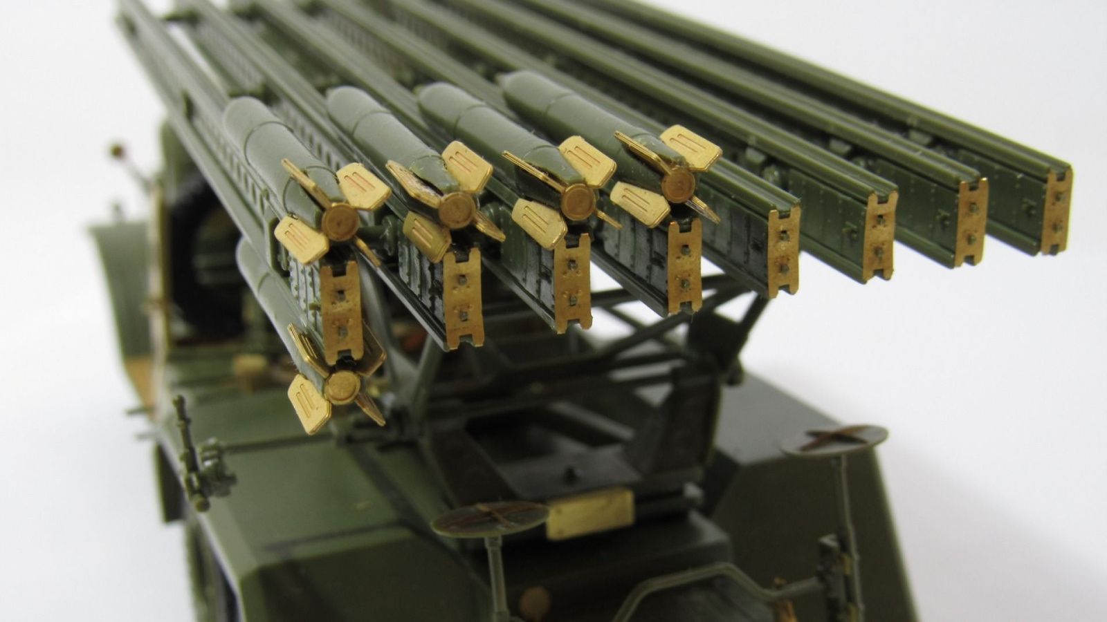 Photo-etched detailing set for Soviet rocket launcher BM-13 'Katyusha' (Zvezda, ISM, Modelist)