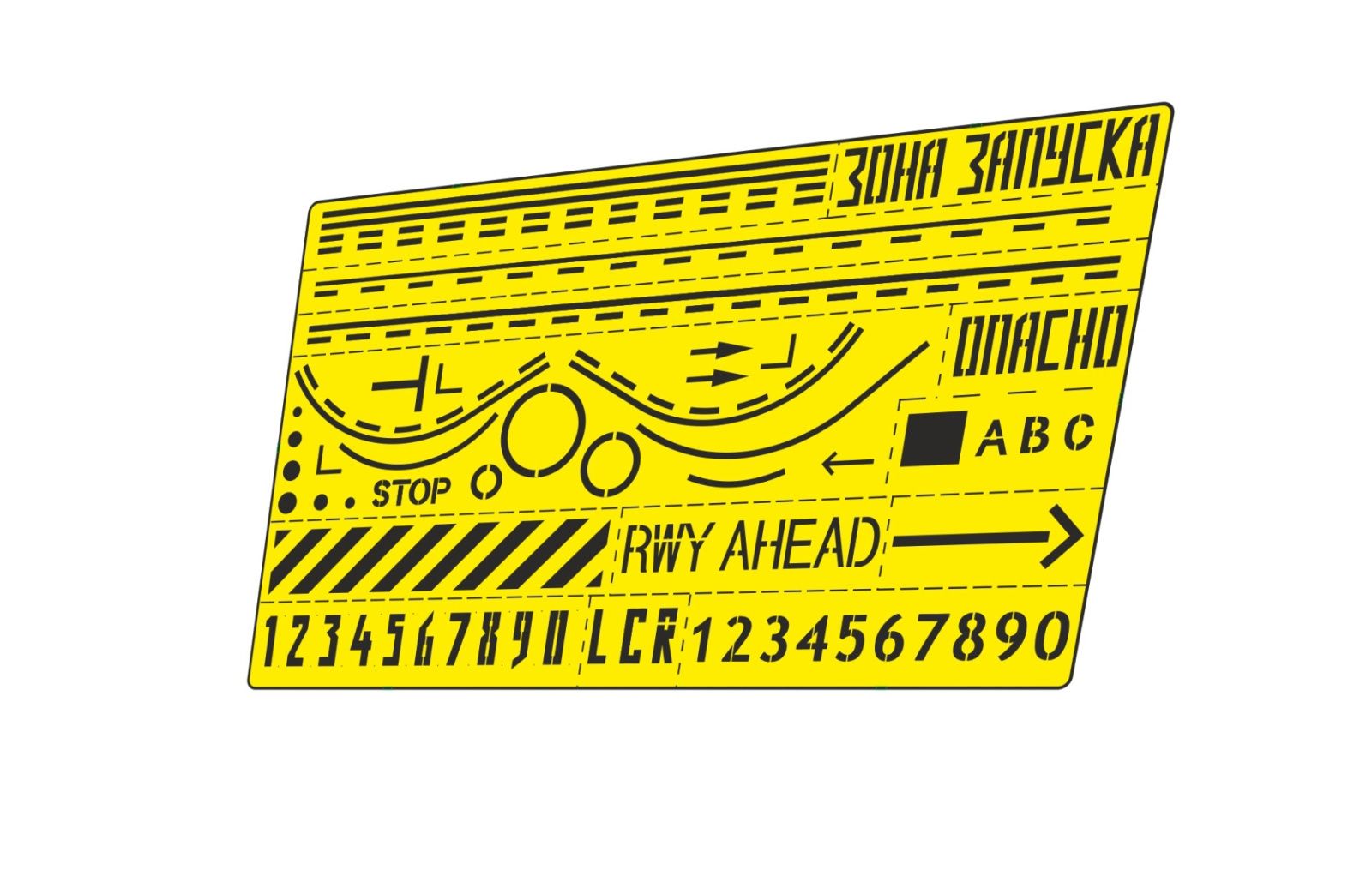 Aerodrom marking stencil - imodeller.store