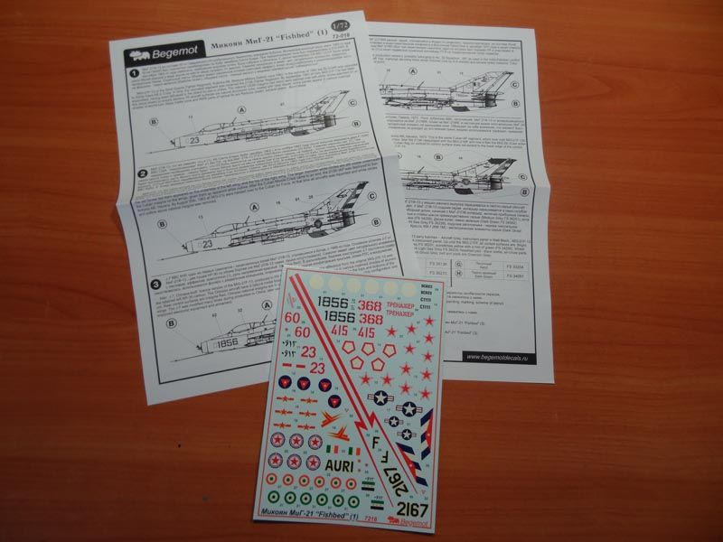Mikoyan MiG-21 (1) 1.72 (decal) - imodeller.store