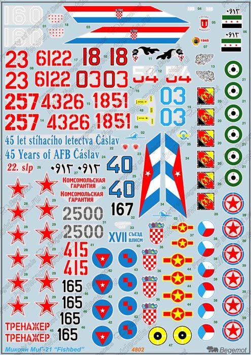 Mikoyan MiG-21 1.48 (decal) - imodeller.store