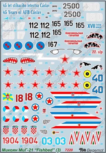 Mikoyan MiG-21 (3) 1.72 (decal) - imodeller.store