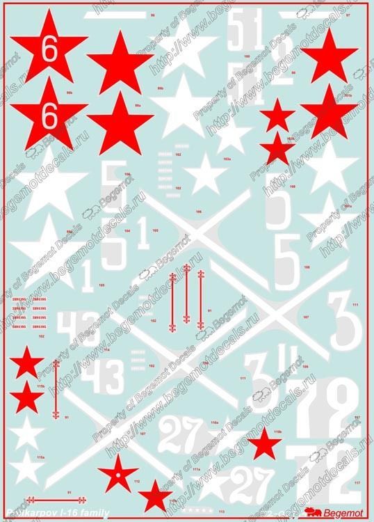 Polikarpov I-16 1.32 (decal) - imodeller.store