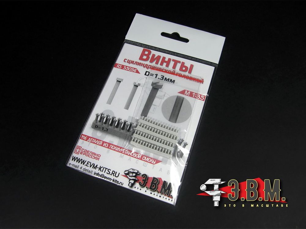 RS35036 screw with a cylindrical head d = 1.3 mm - imodeller.store