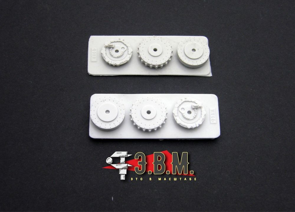 RS48012 Chassis wheels for a model of the MiG-25 aircraft (Type-2) (1:48) - imodeller.store