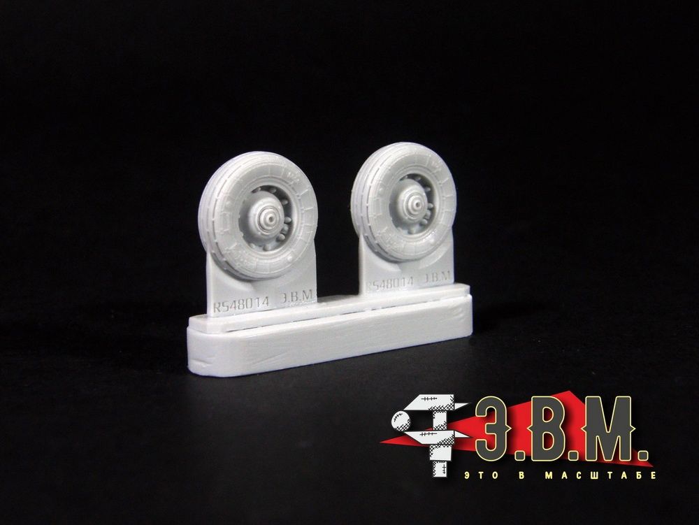 RS48014 Chassis wheels for the Su-33 aircraft model (1:48) - imodeller.store