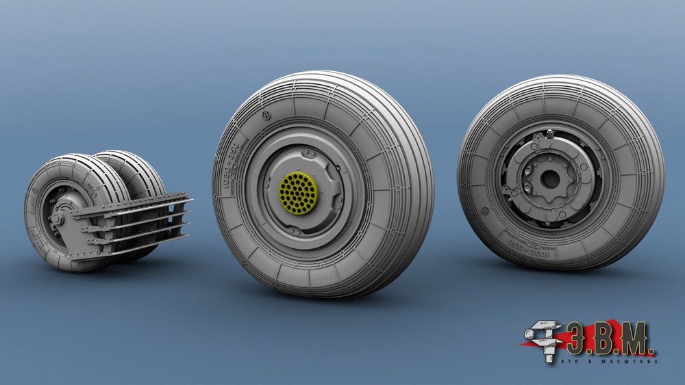 RS48015 Chassis wheels for the Su-30 aircraft model (1:48) - imodeller.store