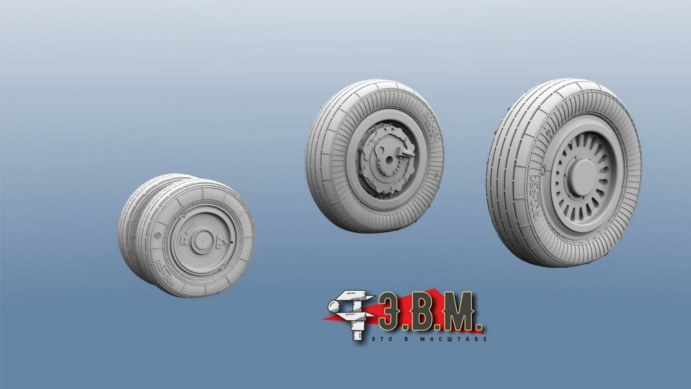 RS72005 Chassis wheels for a model of the MiG-25 aircraft (type-1) 1/72 - imodeller.store