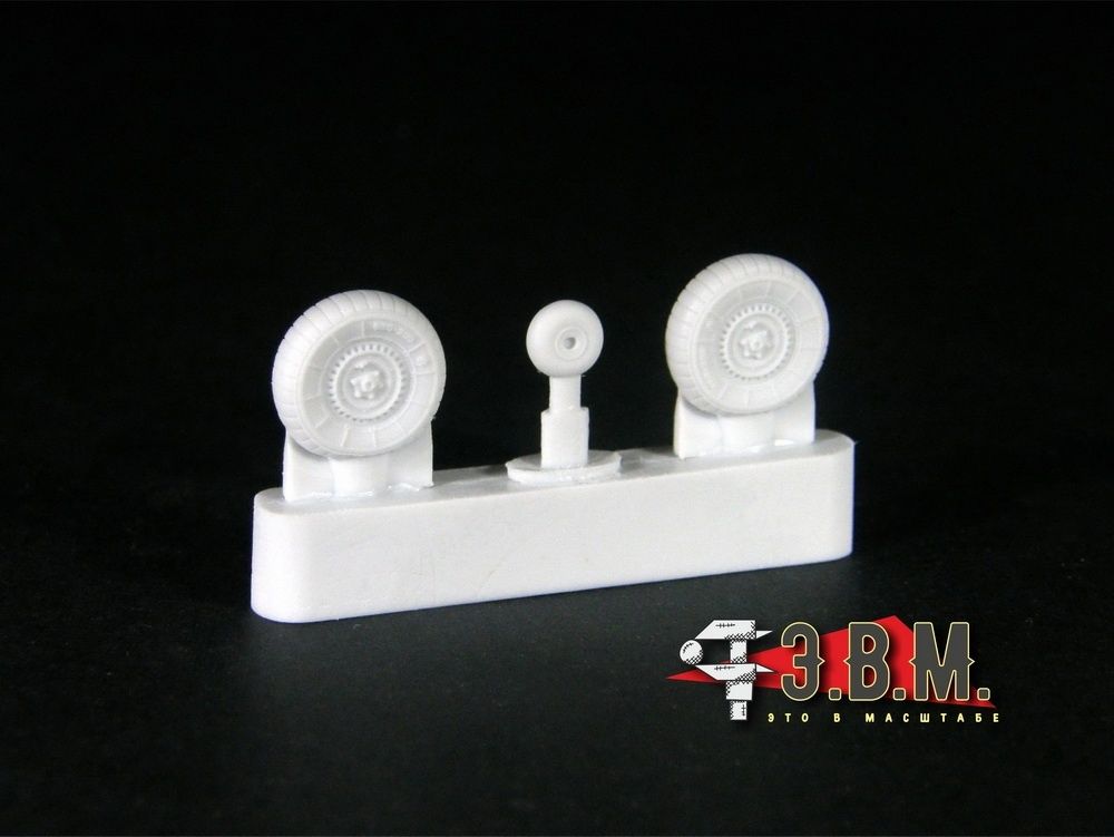 RS72016 Chassis wheels for the Yak-9 aircraft model (1:72) - imodeller.store