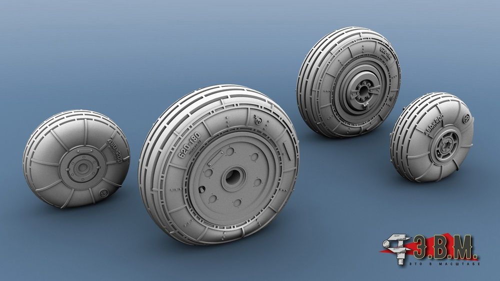 RS72017 Chassis wheels for the Ka-27 helicopter model (1:72) - imodeller.store