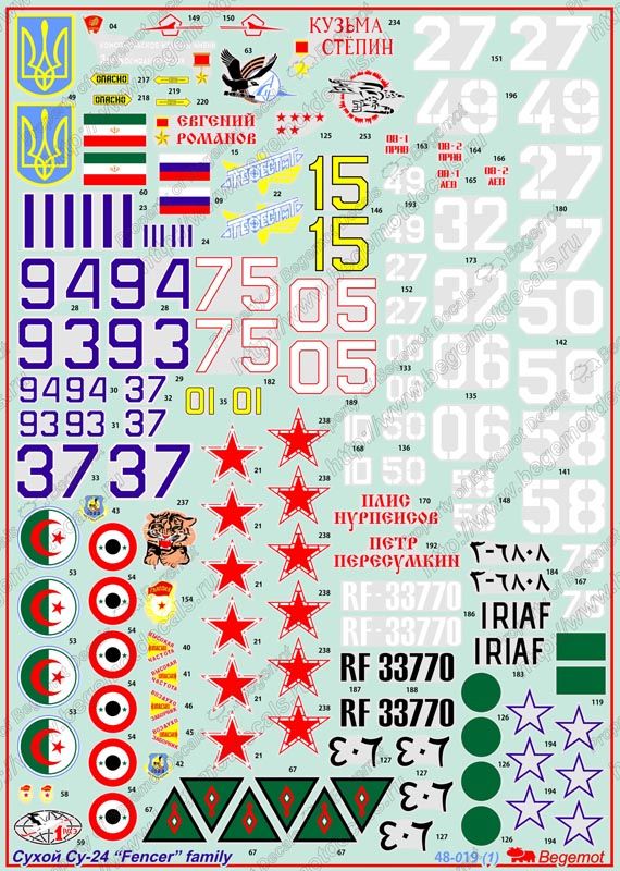 Sukhoi Su-24 Family 1.48 (Decal) - imodeller.store